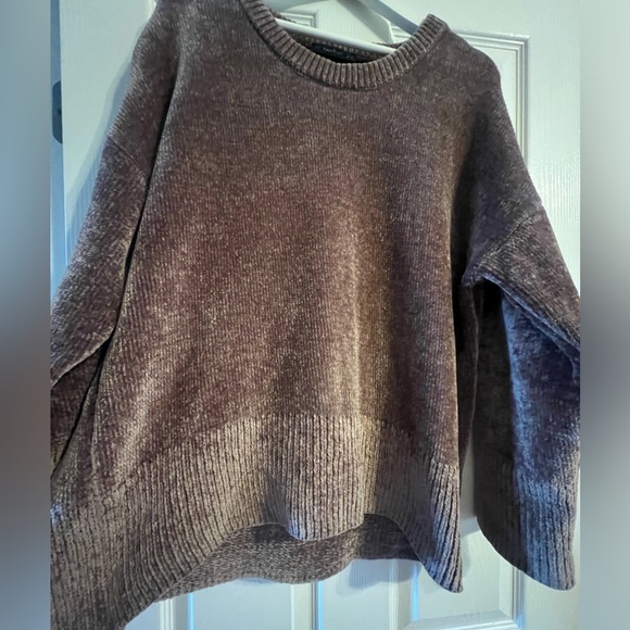 Zara Brown Soft Chenille Knit Sweater size medium - Picture 3 of 5